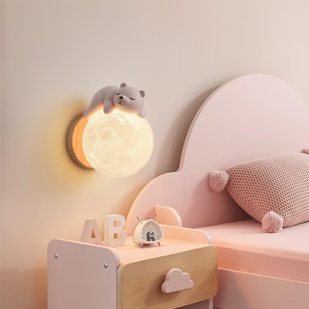 Wandlamp beer op maan - Bi&Li Creaties