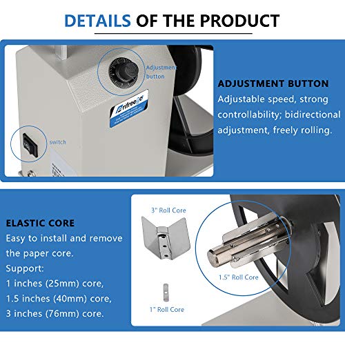 image for Frifreego Automatic Label Rewinder 1-9 Gears Speed-Adjustable Tags Rew