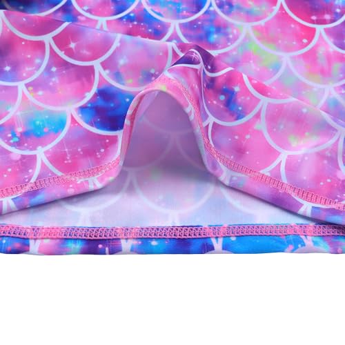 Image of BAOHULU Girls Rash Guard Swimsuit Two Piece Bathing Suit UPF 50+ Short Sleeve Summer Beach Swimwear Size 3-14 Years