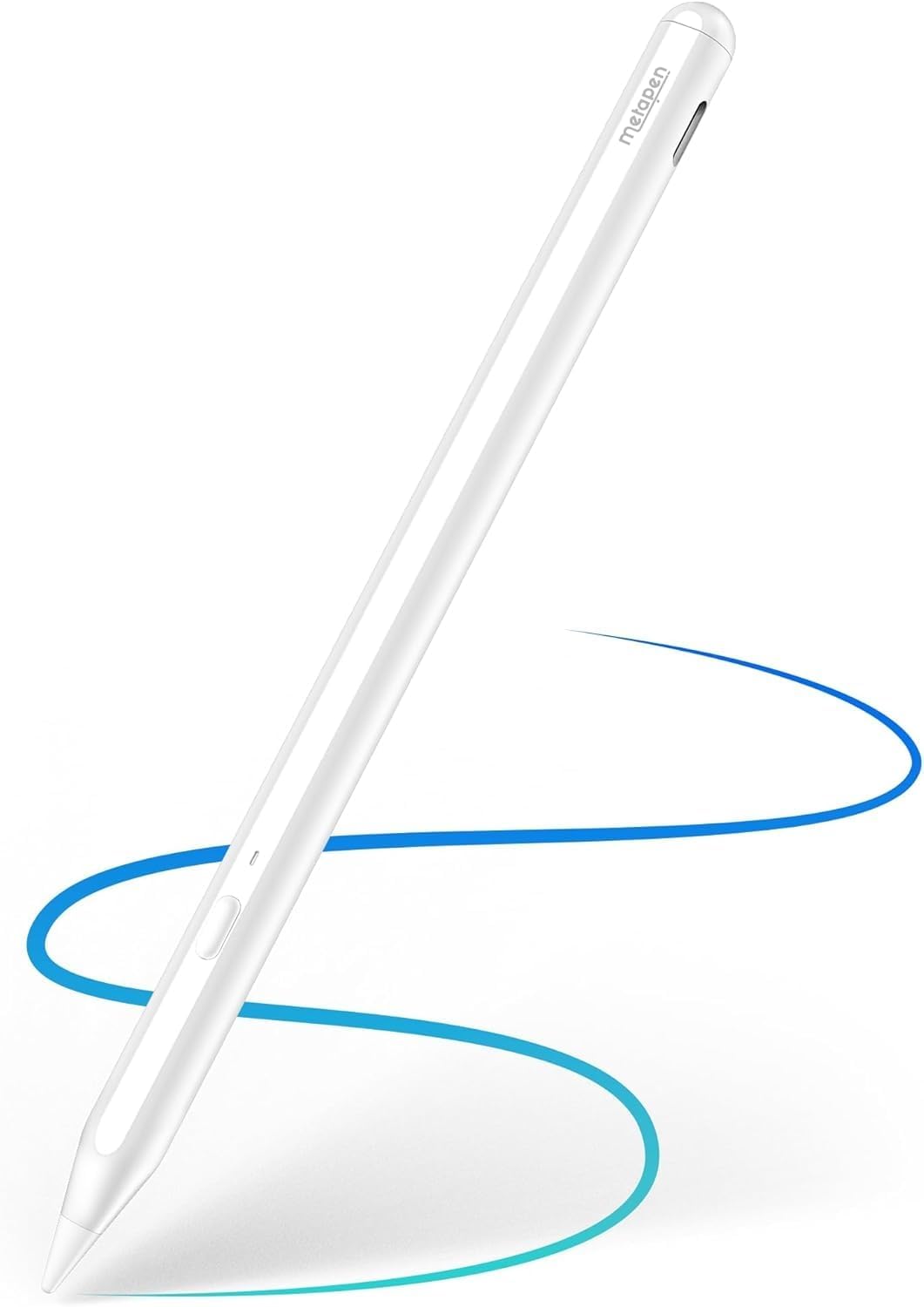 Metapen Pencil A11 for iPad 6th-11th, Quick Button & Bluetooth, 2X Fast Charge Stylus Pen for 2018-2025 Apple iPad a16/11/10/9/8/7/6th Gen, Pro 12.9/11/13-inch M4, Air3/4/5/M2/M3, Mini 5/6thClimeCo Certified