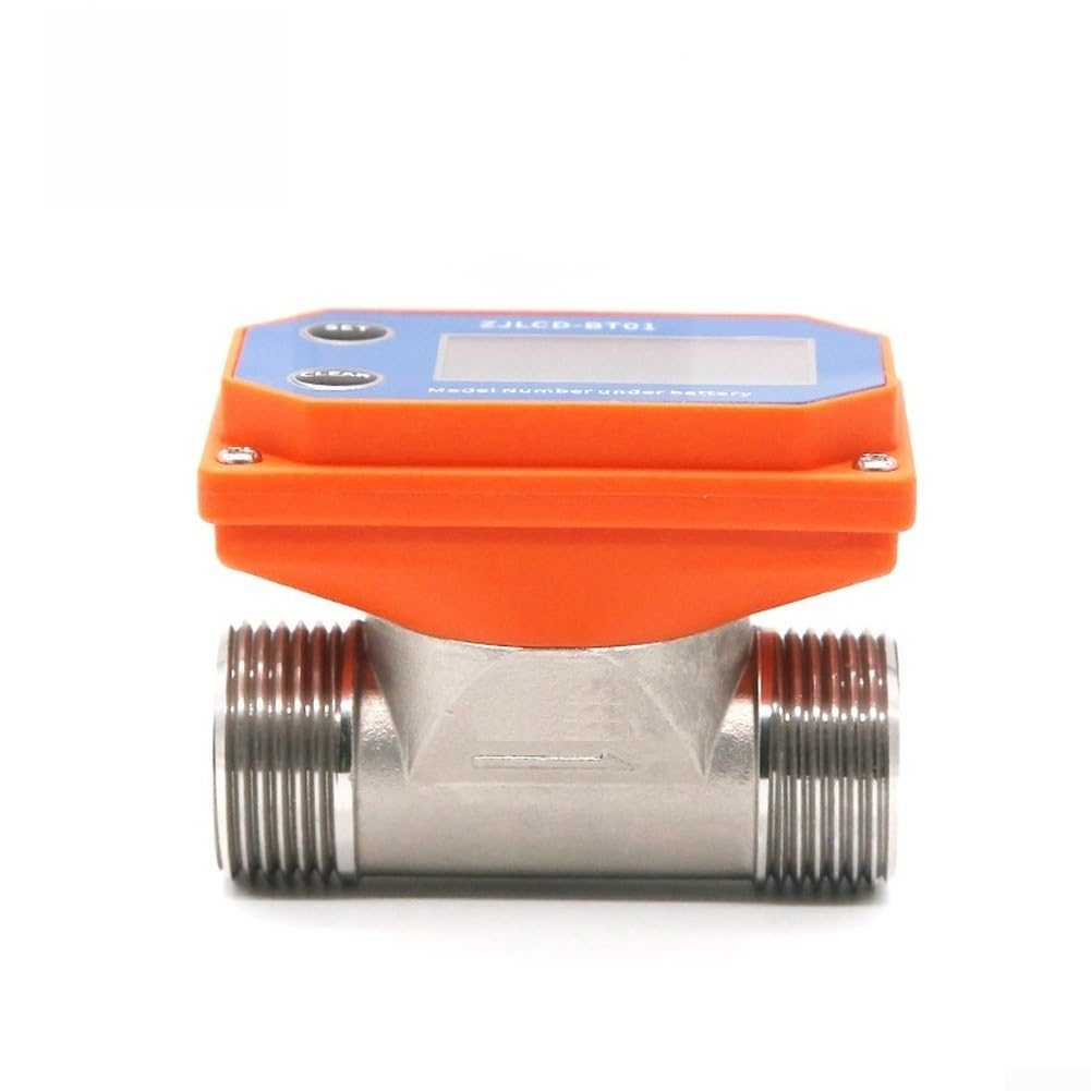 Caudalímetro digital DN25 G1 con pantalla LCD, rango de medición de 20-280 L/MIN para agua y líquidos, caudalímetro industrial de hasta 20 bar