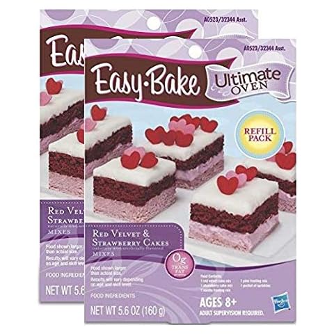 Easy Bake Refill Red Velvet & Strawberry Cakes Refill - 2 Pack - 11.2 oz Total Cover