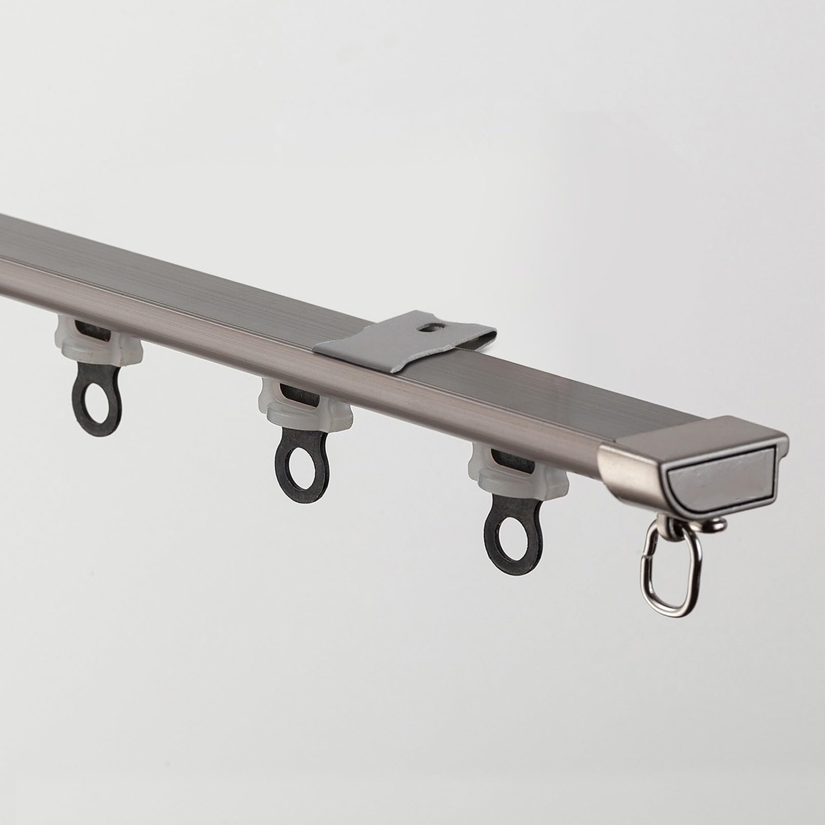 Rail de Plafond Ultra-mince, Rail de Rideau de Plafond ou de Mur Tringle à Rideaux en Aluminium pour Séparateur de Pièce, 1m-6m(B-Ceiling Mount,4.8m(4 * 1.2m))