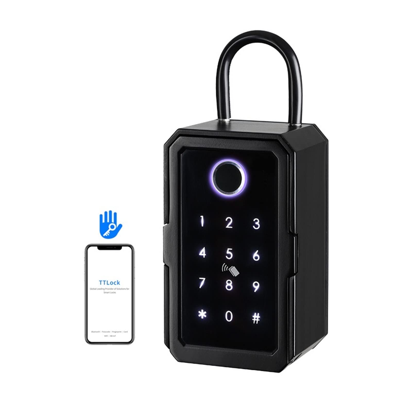 Sejf, TTlock Security Boxes Hasło Intelintna Karta Cyfrowa Odcisków Palców Intelinte Tuya Elektroniczne Przenośne Blokady(K3-TT)