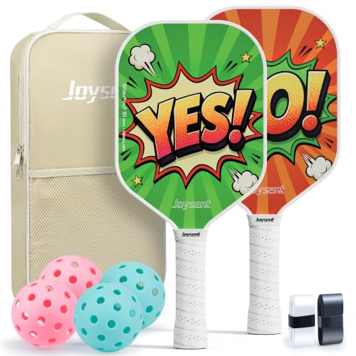 Image of Pickleball Paddles Set of 2, Lightweight Pickleball Racket for Beginner, USAPA Approved Fiberglass Surface Pickleball Set with Non-Slip Comfort Grip