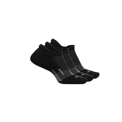 Feetures Merino 10 Cushion No Show Tab 3 Pair Pack No Show Socks Shoes Charcoal 1