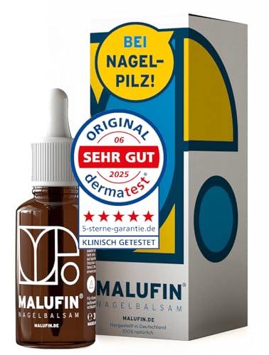 Malufin bei Nagelpilz wirkt in der Matrix – revitalisierende Nagelpflege mit Fruchtsäuren und Essigsäure – bei verfärbten, gelblichen & strapazierten Nägeln, sanft & effektiv (30 ml) Preishammer!