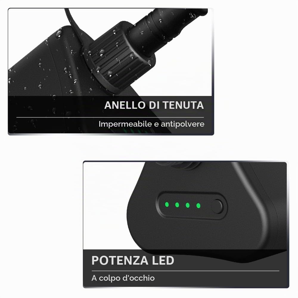 AFTERTECH PACCO BATTERIA PILA IMPERMEABILE WATERPROOF 12V 3000mAh 3Ah RICARICABILE AL LITIO IP67 98x54x50mm G1D1