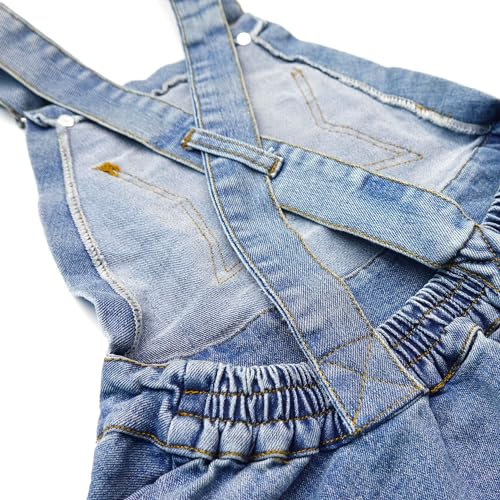 Image of KIDSCOOL SPACE Girls Denim Skirts,Little Big Girls Soft Stretchy Jeans Overall Dress