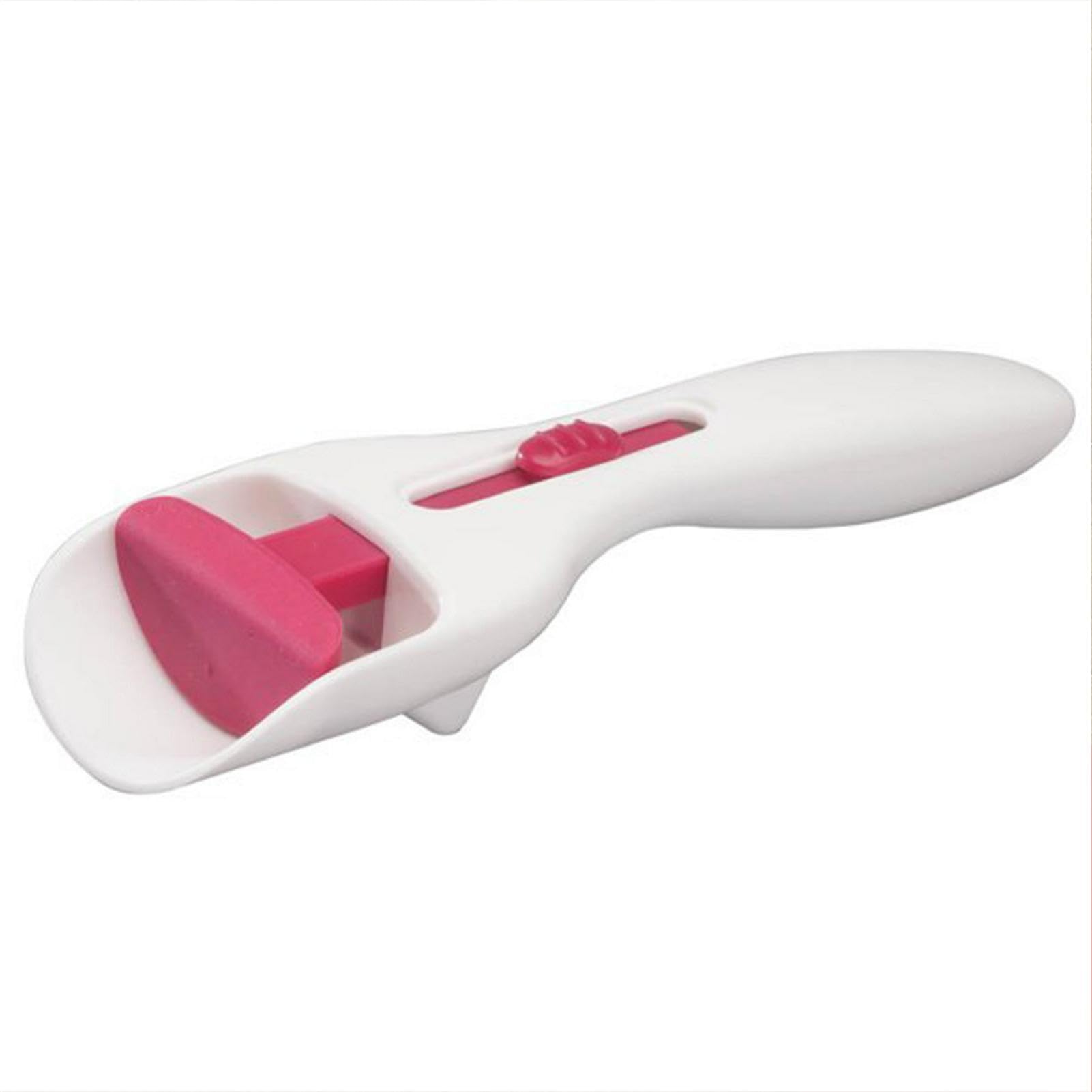 Cuchara para magdalenas, botón deslizante, cuchara dispensadora de pasteles, espátula de pastelería, herramienta para hornear en el hogar para cupcakes, bolas de helado, galletas (blanco)