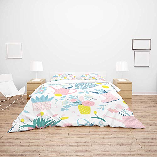 Housse de couette fleurs de printemps CHEHONG lit simple