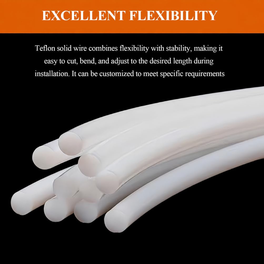 Produktbild von PTFE-Rundschnur 3 M – Weißes Teflon-Dichtband, Durchmesser 1–2,5 Mm, Für Dichtungen, Spaltfüllung & Maschinenbau