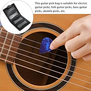 Vaguelly Taille Noir Basse Porte-Outil Instrument Compact Cuir pour Fentes De Stockage Plectres Pochette Musicale… - Les Beatles, Paul McCartney, John Lennon, RIngo Starr, George Harrison Vaguelly Taille Noir Basse Porte-Outil Instrument Compact Cuir pour Fentes De Stockage Plectres Pochette Musicale… – Image 3