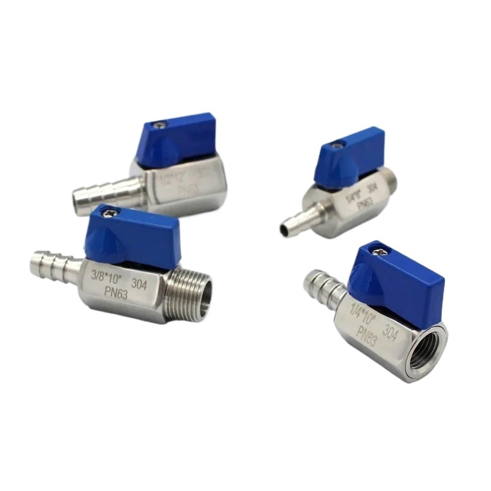 1/8" 1/4" 3/8" 1/2" 3/4" BSP Male Female 6 7 8 10 12-20mm Zawór sanitarny do węża Barb Homebrew 304 stal nierdzewna niebieski Hanlde (3/4", BSP FEMALE_TYPE-A_13 mm)