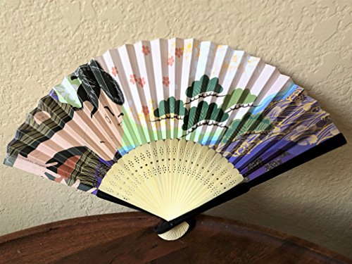 Daiso Japan Folding fan Ukiyo-e SYARAKU