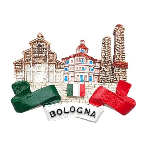 Imán 3D decorativo para nevera Bologna Souvenir Artístico Resina Vintage San Luca Torre de los Asinelli San Petronio Tricolor Imán Pizarra Magnética Casa Cocina Oficina (1, Drappo) | Ya disponible en tu tienda friki favorita! En mundofriki.es!