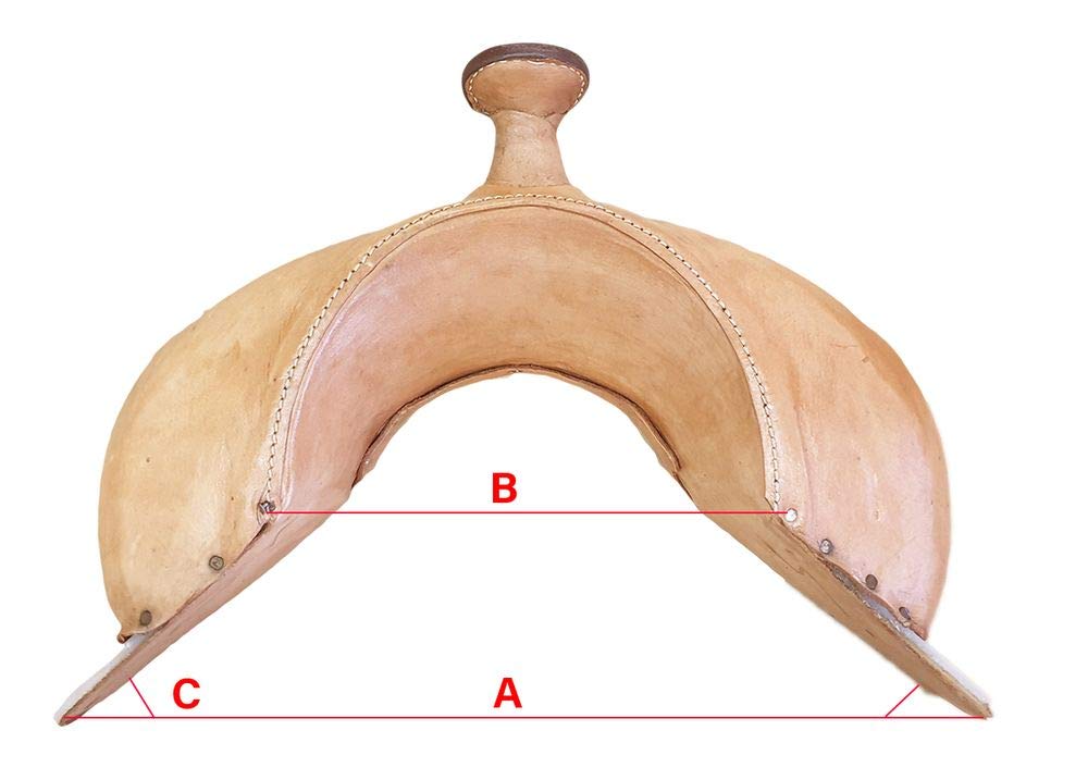 A&M Reitsport Selle western Kansas en cuir de buffle Eco - Arceau de tête amovible - Taille : 17"