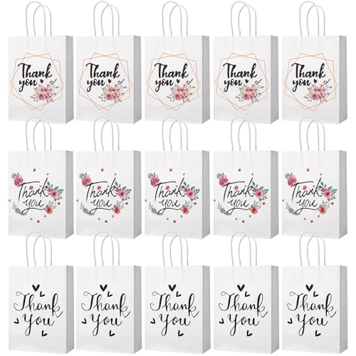 Candcamp 15 Pcs Gift Bags Thank You Teacher Gift Bag With Handles