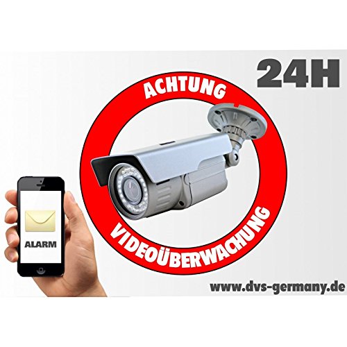 Preisvergleich Produktbild Aufkleber - Schild Achtung Videoüberwachung Stückzahl - 1