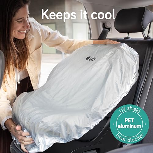 Image of Baby Uma Infant Car Seat Cover Baby - UV Shielding & Heat Blocking Universal Sun Shade for Baby Car Seat, Reflective & Foldable PET Aluminium Cover