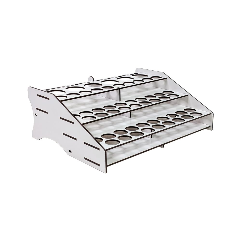 Organizador de Pinturas EP02 Compatible con Vallejo AK The Army Painter | 30x22x11cm | Capacidad de 54 Botes y 22 Pinceles | Modelismo Miniaturas | Montaje fácil