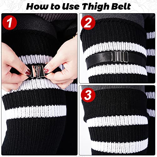 LOUSGUTA Plus Size Thigh High Socks for Thick Thighs- Extra Long Womens Cable Knitted Over Knee High Leg Warmer3