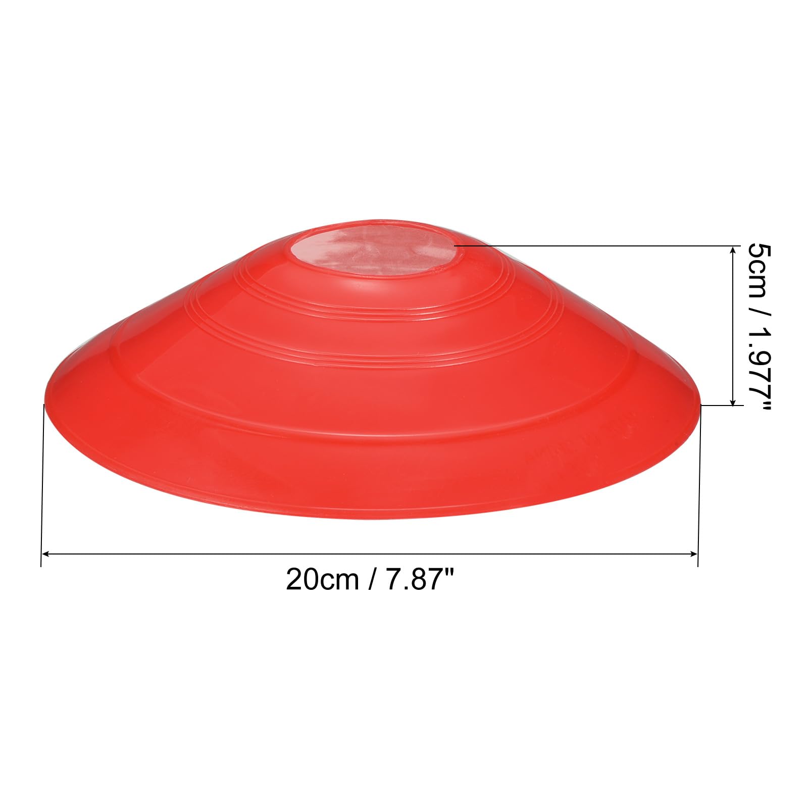PATIKIL Fútbol Disco Conos, 40 Paquete Plástico Fútbol Campo Marcador Conos con Almacenar/Transporte Bolsa para Agilidad Deporte Entrenamiento, Rojo