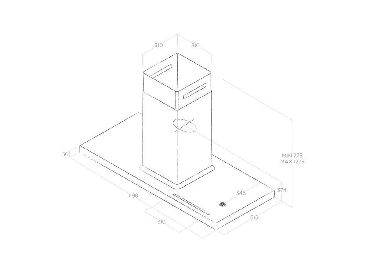 Elica PRF0120967 Sospeso Bianco, Legno 757m³/h A+ cappa aspirante