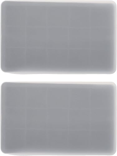 HOMSFOU 6 piezas de bandeja de cubitos de hielo cuadrado molde de silicona para congelador, moldes de cubitos de hielo de chocolate, rejillas de