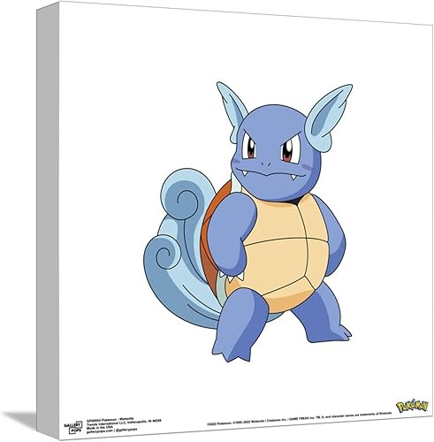 Trends International Gallery Pops Pokémon - Lienzo decorativo de pared Wartortle, versión sin marco, 12 x 12 pulgadas, arte de pared Gallery Pops