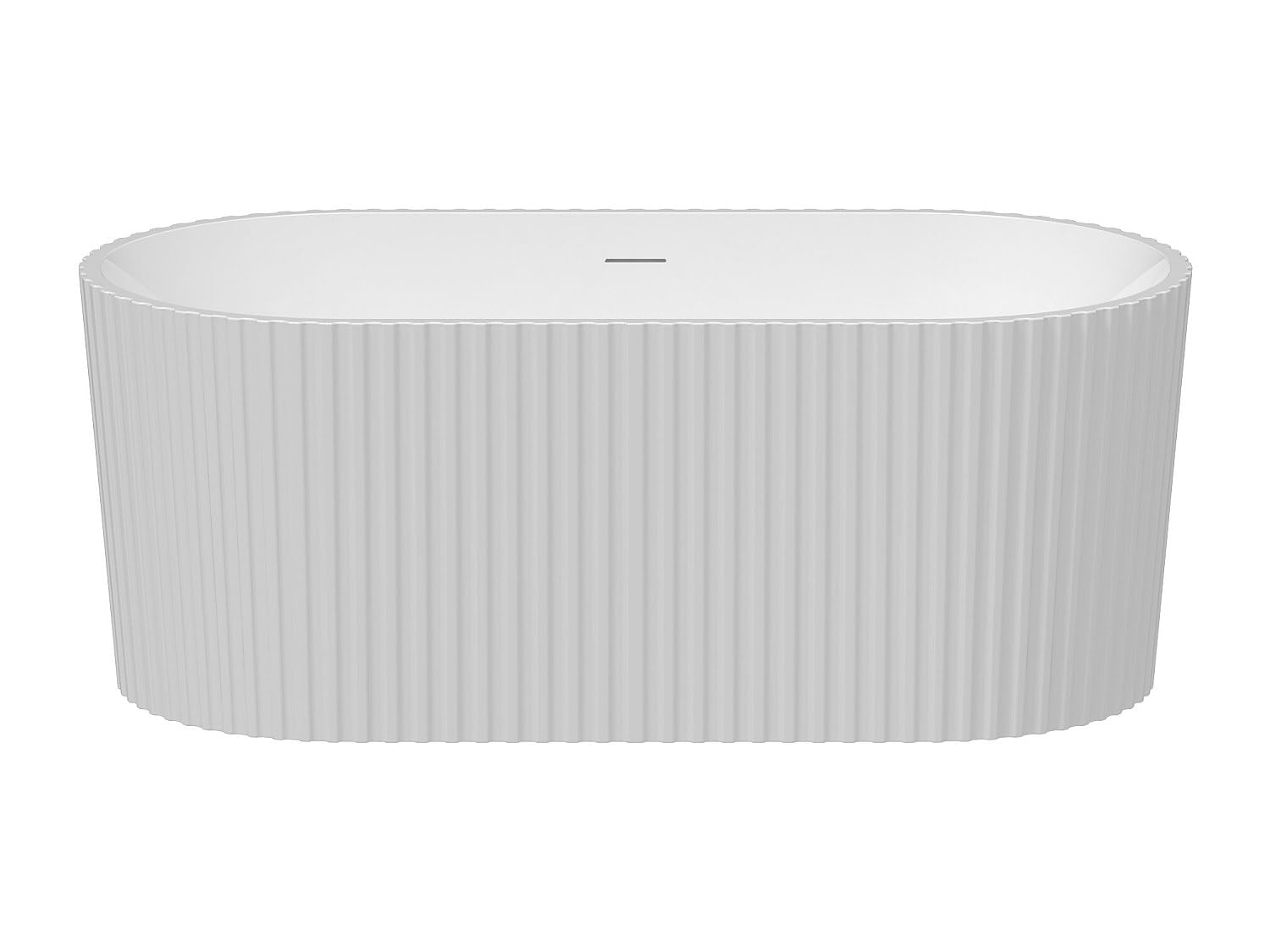 Vente-unique - Vasca da bagno freestanding 1 posto Aliena - acrilico - bianco