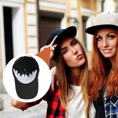 12 Stück Baseballkappen-Einsätze, Baseballkappen-Einsätze, flexibel, waschbar, wiederverwendbar, Filzformer, Mütze, Schweißfutter, Kappe, Fitter-Einsätze, Schwarz