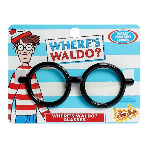 Sun-Staches Wheres Waldo Glasses | Official Waldo Costume Accessory | One Size Fits Most