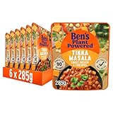 Ben’s Original Plant Powered Sweet Potato and Chickpea Tikka Masala Curry, Bulk Multipack 6 x 285 g pouches