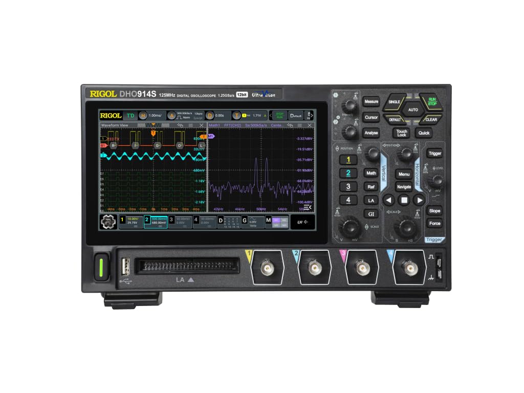 Rigol DHO914S - Mixed Signal Oscilloscope (4 Channels / 125MHz) with 25MHz AFG