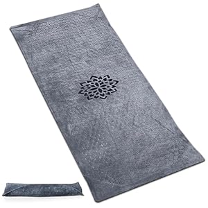 Hot Yoga Mat Towel – Yoga Mat Non Slip w/Honeycomb Design | Easy to Carry Hot Yoga Towel | Perfectly Sized Non Slip Yoga Mat 73” x 26” | Soft & Durable Hot Yoga Towels