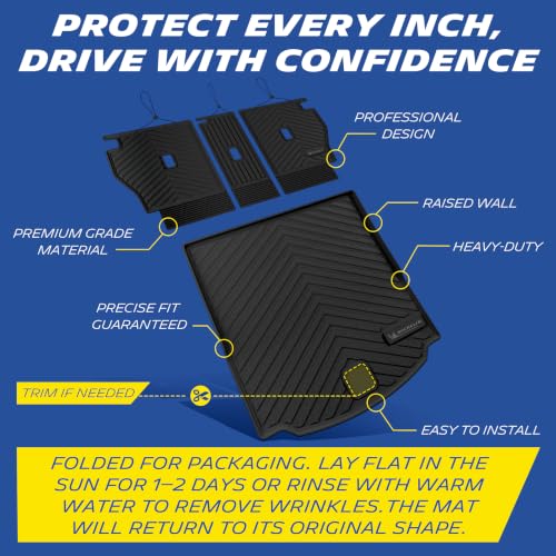 Image of Michelin Vehicle Mats for 2026 Mazda CX-5 (4 Piece B) | All-Weather TPE Custom Fit Liner, Premier