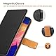 Hianjoo Hülle Kompatibel für Samsung Galaxy A10, Handyhülle Tasche Premium Leder Flip Wallet Case Kompatibel für Samsung Galaxy A10 [Standfunktion/Kartenfächern/Magnetic Closure Snap], Schwarz