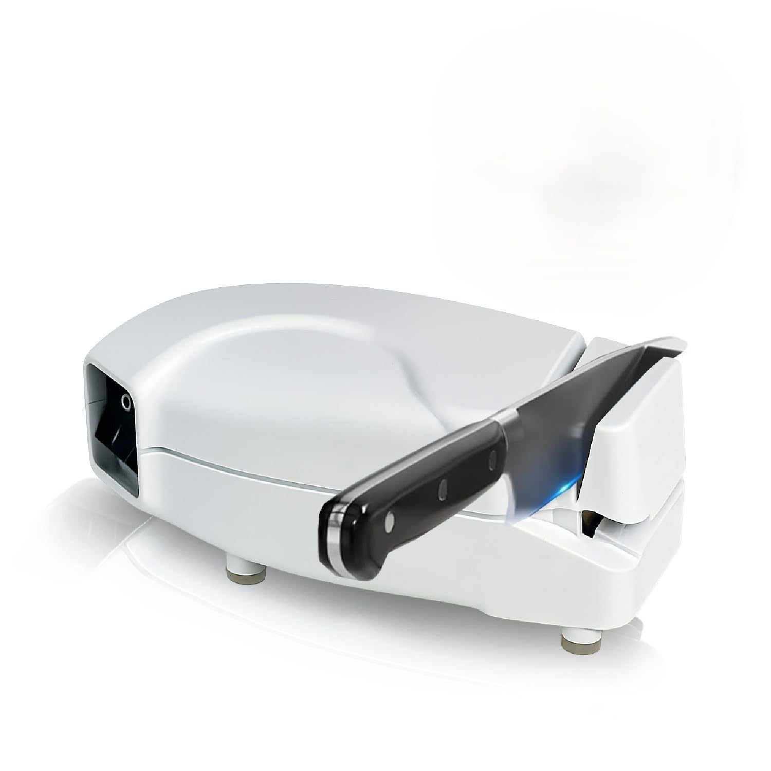 Crisalide® - Affilatrice Elettrica per Coltelli e Forbici 230V – Affilacoltelli da Cucina con Ruota Abrasiva e Mola Interna 34 mm – Compatta, Precisa e Facile da Usare