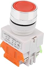 Interruptor de botão, montagem de interruptor de botão de travamento automático com interruptor de botão de 22 mm para substituição de carro para torno de controle para interruptor de botão