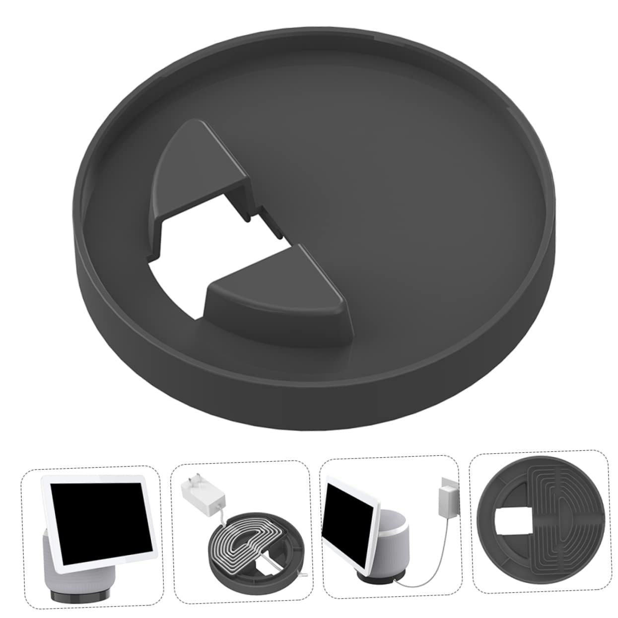 CAXUSD 10 Tabletop Speaker Stand Black Practical Speaker Bracket Includes Cable Management