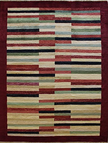 6'0 X 9'1 Double Knot Gabbeh Design Made With Vegetable Dyes Area Rug With Wool Pile - | A 6X9 Large Rug | An Authentic Hand Knotted Gabbeh Rug Made With Vegetable Dyes #TOP29