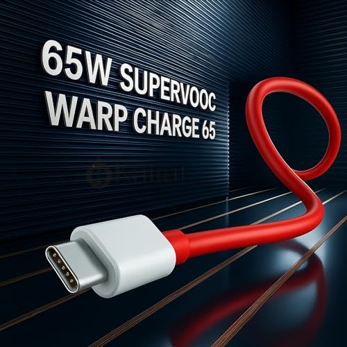 Image of USB-A to Type-C Fast Charging Cable for OnePlus 65W Super VOOC Super Dart | Data & Power Charging Cord Compatible with One Plus 13, 13R, 12, 12R, 11, 11R, 10 Pro, Nord Series, CE Series Smartphones