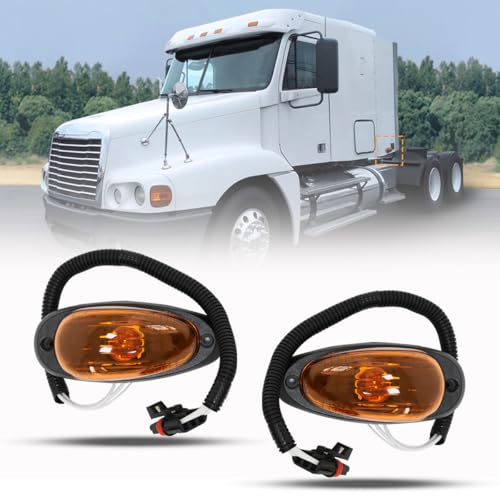 Side Turn Signal & Side Marker Light with Harness Fit for Freightliner Columbia and Century Truck With Wire harness