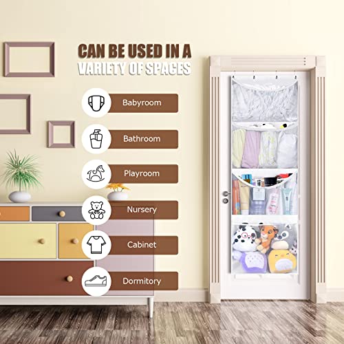 Hängeorganizer Kuscheltier Aufbewahrung über der Tür Hängend Organizer Spielzeug Aufbewahrung Hängeaufbewahrung Stofftiernetz oder Hängematte Organizer zum Aufhängen für Kinderzimmer Schlafzimmer