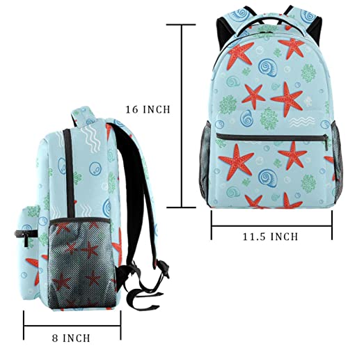 Sac à dos décontracté ergonomique et léger à motifs algues - 2