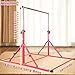 PreGymnastic Foldable Gymnastics Bar, 5.6FT Horizontal Bars for Kids 3-12, Weight Limit 350 LBS, Adjustable kip Bar, Children Home Gym Equipment (Pink)