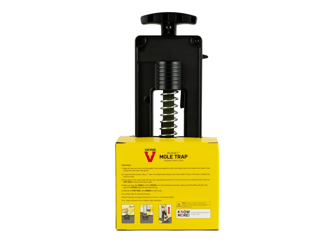 Victor M9015 - Trappola per talpe facile da montare, colore: nero