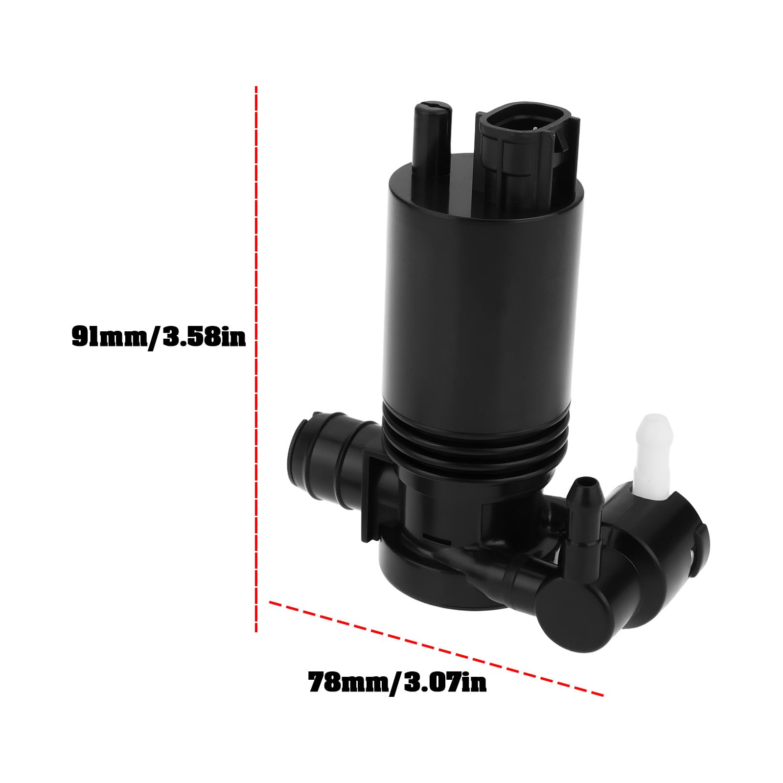 ECSiNG Pompa spryskiwacza przedniej szyby kompatybilna z Toyota Corolla Hybrid Mk12 2019-2024 silnik natryskowy przedniej szyby 85330-02070