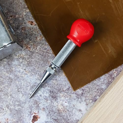 neiko 02638a 5-inch automatic center punch for metal adjustable impact spring loaded center punch tool spring punch center punch spring loaded auto center punch